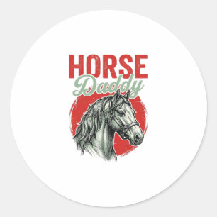 Adesivo Graveação Vintage Cavalo Papai