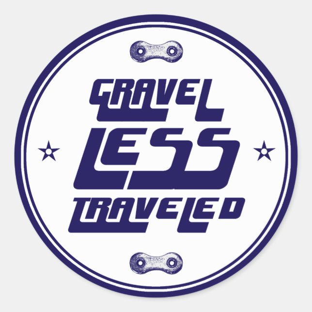 Adesivo Gravel Menos Viajado (Frente)