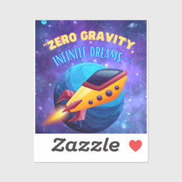 Adesivo Gravidade zero, sonhos infinitos