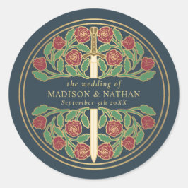 Adesivo Gray Royal Medieval Sword Wedding 