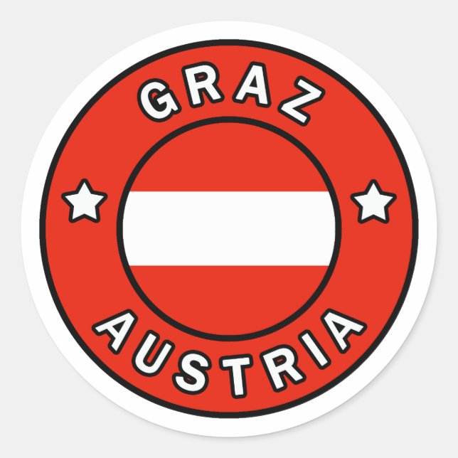 Adesivo Graz Áustria (Frente)
