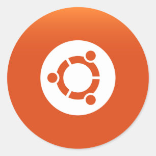 Adesivo Grdiant alaranjado de Ubuntu