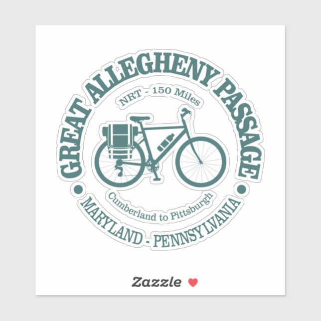 Adesivo Great Allegheny Passage (cycling) (Folha)