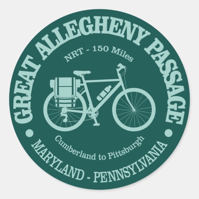 Adesivo Great Allegheny Passage (cycling) (Frente)