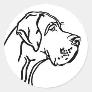 Adesivo Great Dane drawing