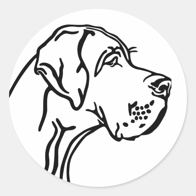 Adesivo Great Dane drawing (Frente)