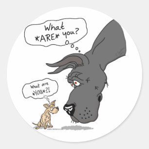 Adesivo Great dane & preto da chihuahua