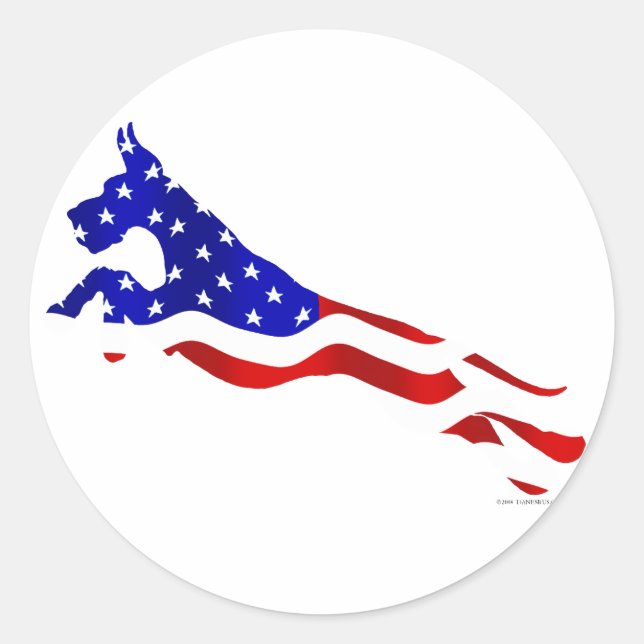 Adesivo Great Dane USA Flag Jumper (Frente)
