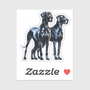 Adesivo Great Danes Watercolor