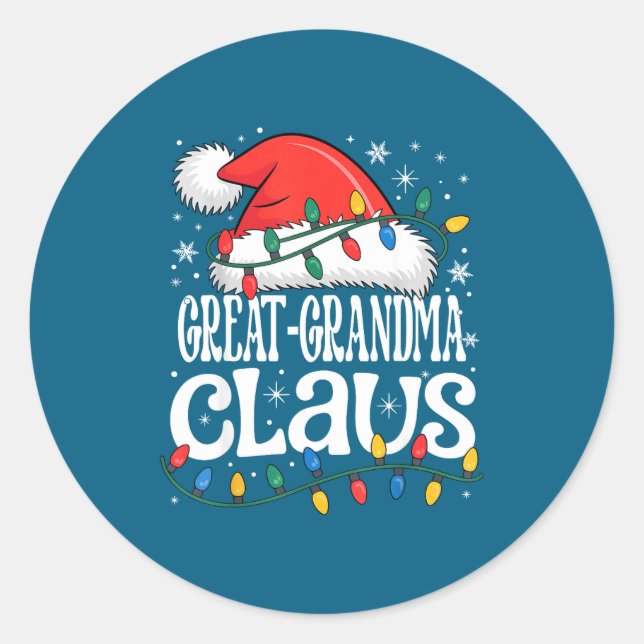 Adesivo Great-grandma Claus Funny Xmas Christmas Grandma H (Frente)