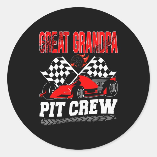 Adesivo Great Grandpa T Crew Racing Family Race Car Birthd (Frente)