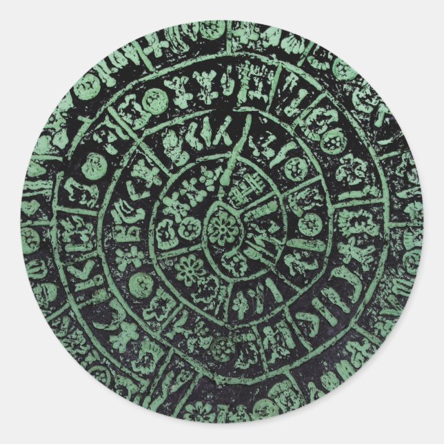 Adesivo Grécia Crete Phaistos antigo código de histórico d (Frente)