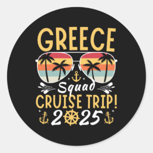 Adesivo Grécia Cruise Family 2025 Selo de Férias