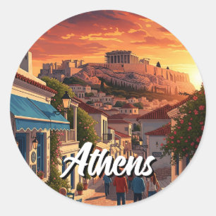 Adesivo Grécia de Atenas Plaka