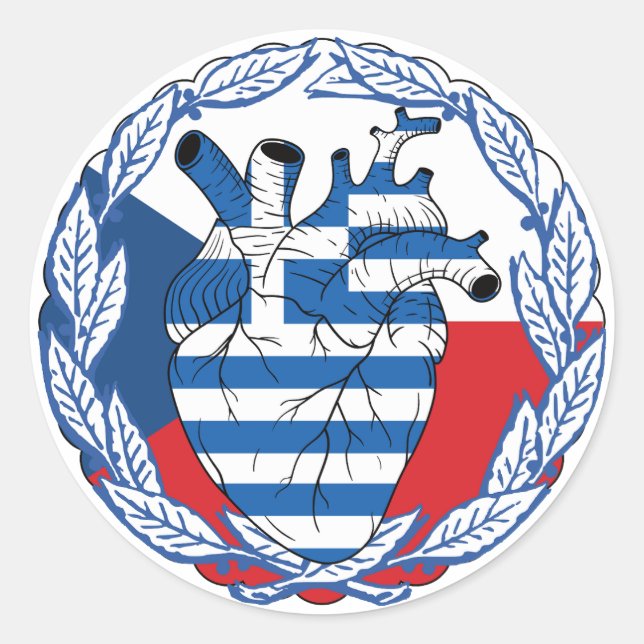 Adesivo Grécia de Independência Grega da República Checa (Frente)