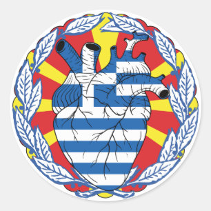 Adesivo Grécia grega do Norte da Macedônia