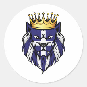 Adesivo Grécia Lion King Flag