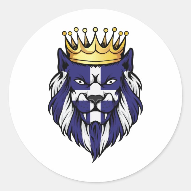 Adesivo Grécia Lion King Flag (Frente)