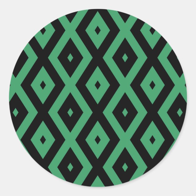Adesivo Green and black diamond pattern (Frente)