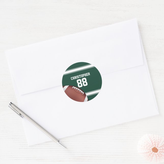 Adesivo Green and White Strips Jersey Grid Iron Futebol (Envelope)