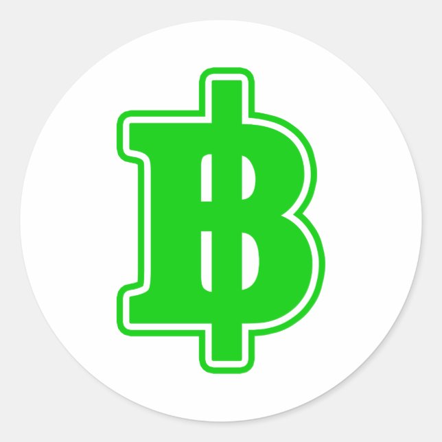 Adesivo GREEN BAHT SGN ฿ Moeda Tailandesa ฿ (Frente)