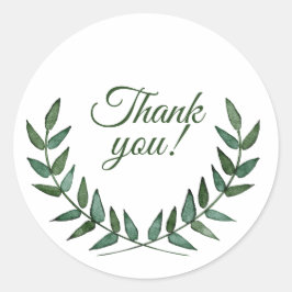 Adesivo Green Branches Thank You Stickers