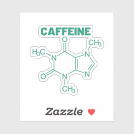 Adesivo Green Caffeine Molecule