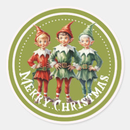 Adesivo Green Christmas Elves Sticker