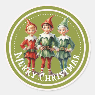 Adesivo Green Christmas Elves Sticker