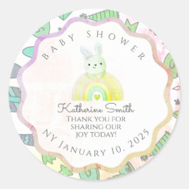 Adesivo GREEN donuts pastel babyshower BUNNY