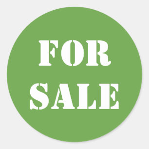 Adesivo Green FOR SALE Typografia Word Impressão