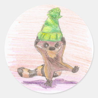 Adesivo Green Hat Raccoon