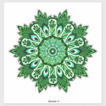 Green Leaf Tropical Boho Mandala
