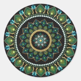 Adesivo Green Mandala | Pintado manualmente | Geometria Sa
