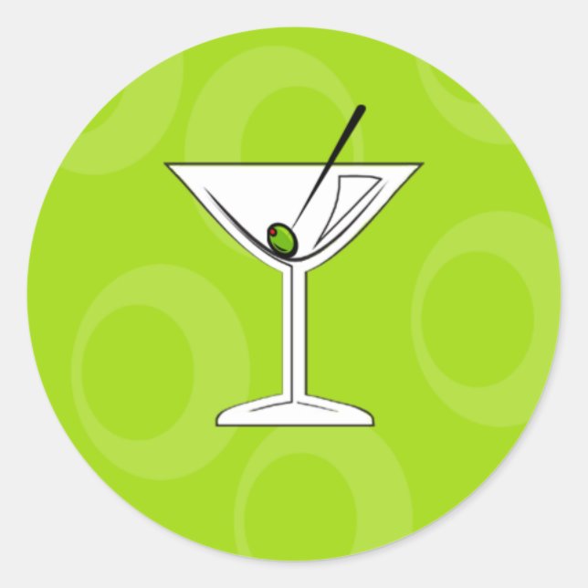 Adesivo Green Martini Stickers (Frente)