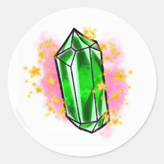 Adesivo Green mystical radiant gemstone sticker