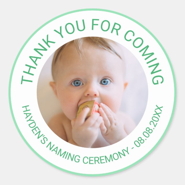 Adesivo Green Obrigado Por Vir Nomear Foto Da Cerimônia (Frente)