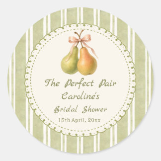Adesivo Green Perfect Pair Pear Bridal Shower Sticker
