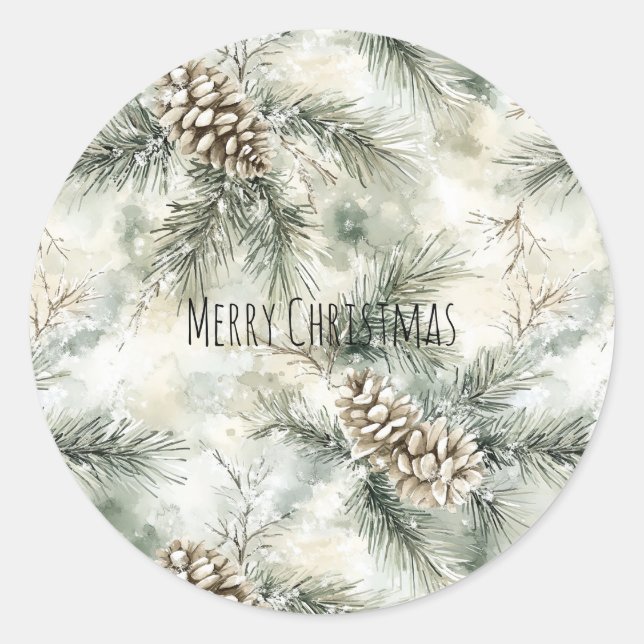 Adesivo Green  Pine Cones Christmas (Frente)