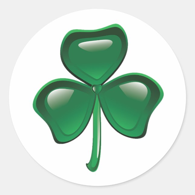 Adesivo Green Shamrock Three-Leaf Clover (Frente)