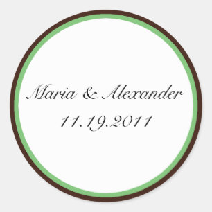 Adesivo Green Stripe Chocolate Brown Seals / Stickers