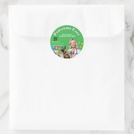 Adesivo Green White Pet Store Sign Dogs, Cats, Birds Vet 
