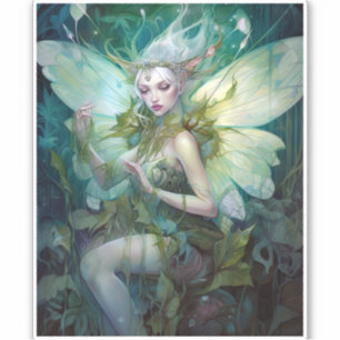 Adesivo Green Woodland Fairy Fantasy Art