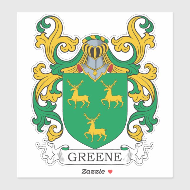 Adesivo Greene Family Crest (Folha)
