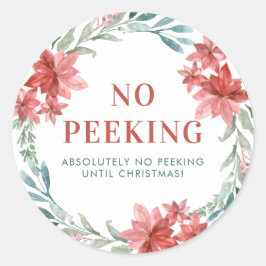 Adesivo Greenery e Poinsettia No Peeking Christmas