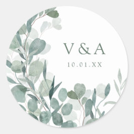 Adesivo Greenery Eucalyptus Wedding Sticker