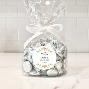 Adesivo Greenery Islâmico Nikkah, Favor do Casamento