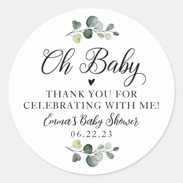Adesivo Greenery Oh Baby Stickers (Frente)