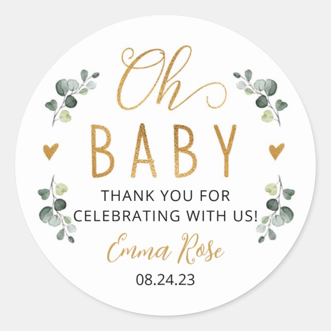 Adesivo Greenery Oh Baby Stickers (Frente)