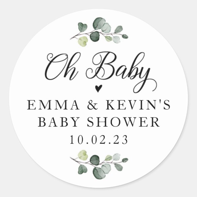 Adesivo Greenery Oh Baby Stickers (Frente)